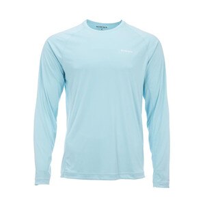 Simms Solarflex Crewneck Long Sleeve Shirt Solid in Laguna